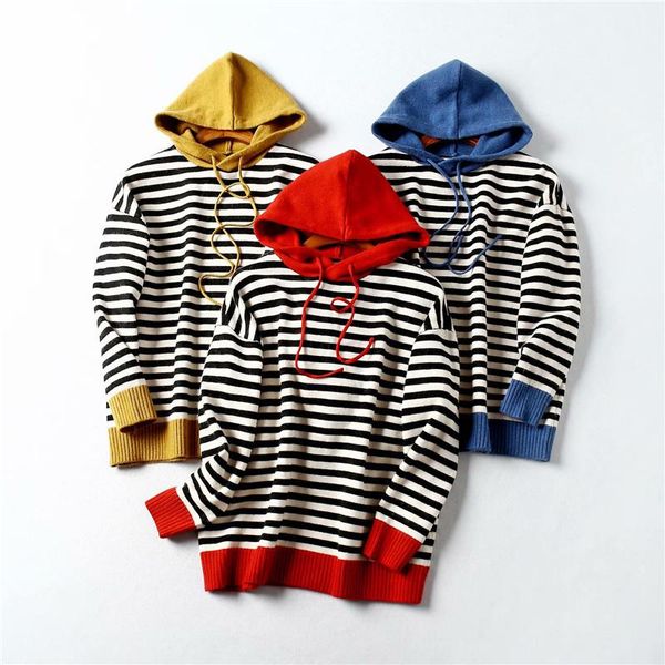 women's hoodies & sweatshirts 2021 europe and america autumn style loose-fit versatile contrast color stripes core-spun yarn hooded pul, Black
women's hoodies & sweatshirts 2021 europe and america autumn style loose-fit versatile contrast color stripes core-spun yarn hooded pul, Black