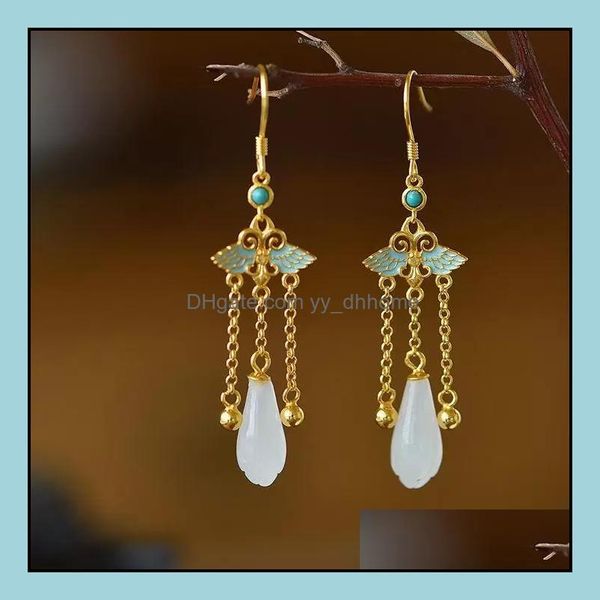 dangle & chandelier earrings jewelry designer original enamel porcelain inlaid hetian magnolia fringe womens ethnic style elegant ladies dro, Silver
dangle & chandelier earrings jewelry designer original enamel porcelain inlaid hetian magnolia fringe womens ethnic style elegant ladies dro, Silver