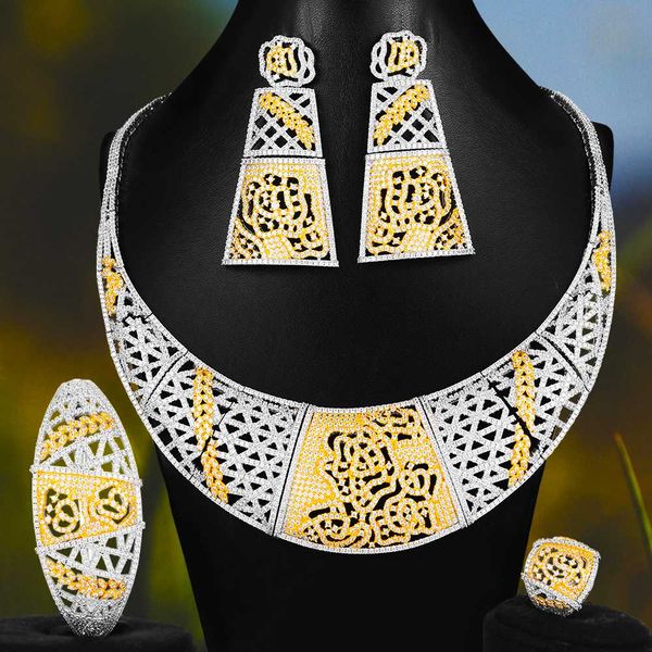 luxury party bohemia italy 4pcs nigerian shiny necklace earrings ring for women wedding zircon african bridal jewelry set, Silver
luxury party bohemia italy 4pcs nigerian shiny necklace earrings ring for women wedding zircon african bridal jewelry set, Silver