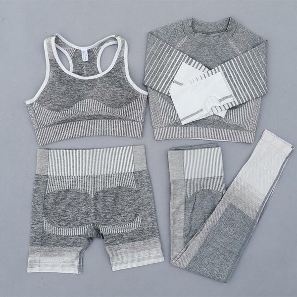 yoga outfits 2/3/4pcs women's tracksuit seamless suit workout set bra long sleeve crop high waist legging gym clothing sportswear, White;red
yoga outfits 2/3/4pcs women's tracksuit seamless suit workout set bra long sleeve crop high waist legging gym clothing sportswear, White;red