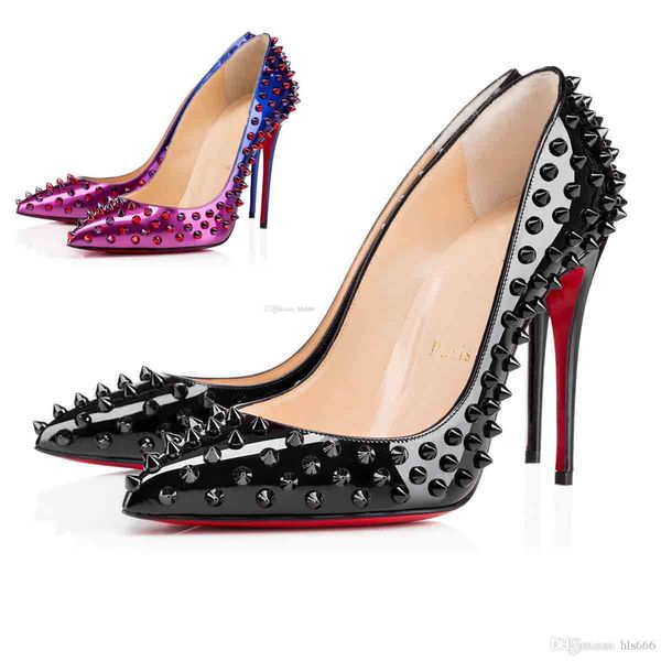 brand rivets high heels pumps pointed toe red bottom follies spikes black leather with full spiked ladys high heel wedding party dress
brand rivets high heels pumps pointed toe red bottom follies spikes black leather with full spiked ladys high heel wedding party dress