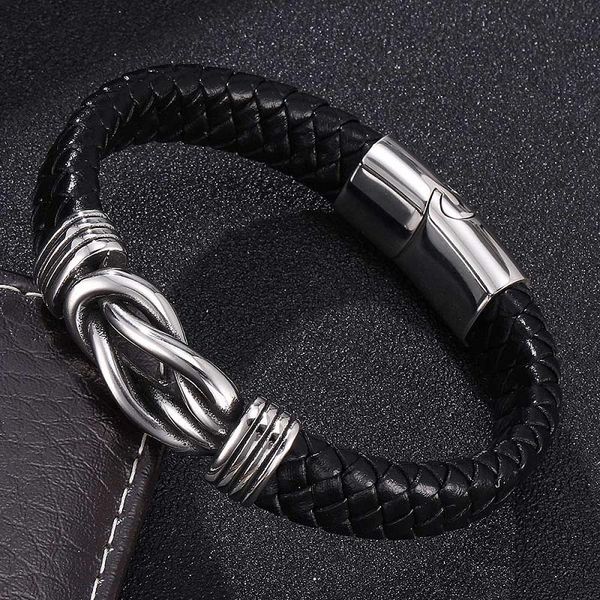 charm bracelets personality black leather braided bracelet men stainless steel magnetic buckle fashion jewelry male wrist band, Golden;silver
charm bracelets personality black leather braided bracelet men stainless steel magnetic buckle fashion jewelry male wrist band, Golden;silver