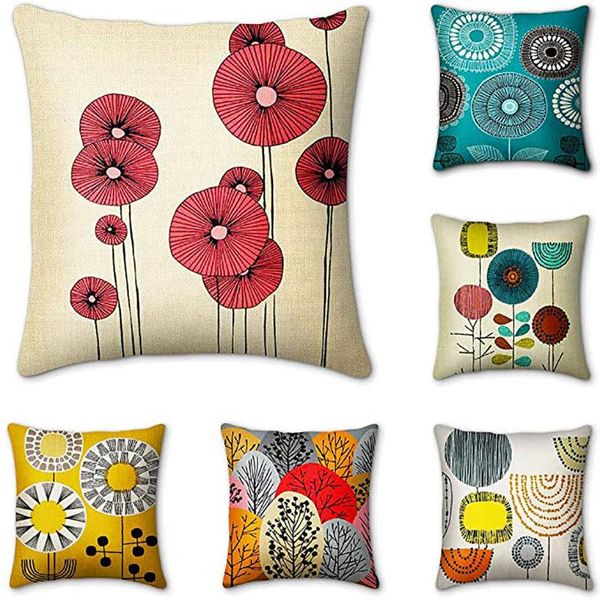cushion cover cotton linen throw pillow covers sun flowers sofa pillowcases for farmhouse home bedroom decor supplies 45*45cm/pc 
cushion cover cotton linen throw pillow covers sun flowers sofa pillowcases for farmhouse home bedroom decor supplies 45*45cm/pc
