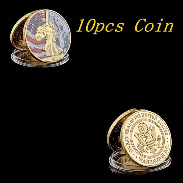 10pcs arts and crafts usa statue liberty washington dc great seal of united states gold plated in god we trust souvenir coin
10pcs arts and crafts usa statue liberty washington dc great seal of united states gold plated in god we trust souvenir coin