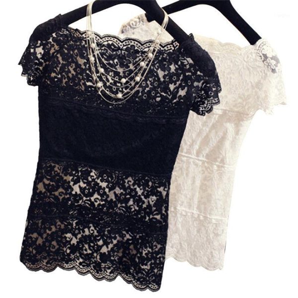1 blouse short sleeve t shirt camisoles pierced hollow-out blusa feminina women lace vest clothing1, Black;white
1 blouse short sleeve t shirt camisoles pierced hollow-out blusa feminina women lace vest clothing1, Black;white