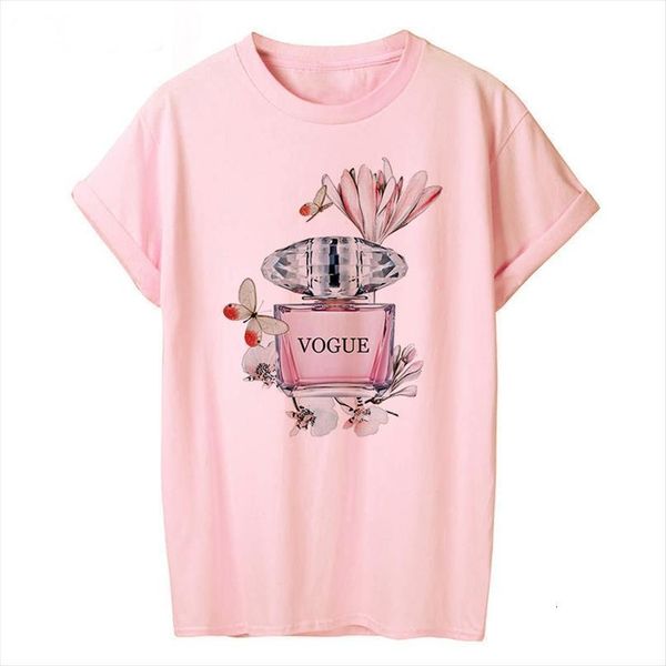 vogue perfume flower print t shirt women short sleeve o neck loose tshirt women tee shirt female clothes camisetas mujer, White
vogue perfume flower print t shirt women short sleeve o neck loose tshirt women tee shirt female clothes camisetas mujer, White