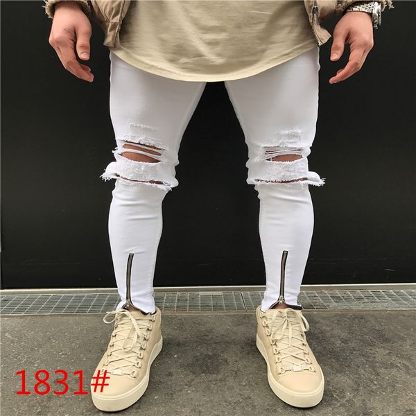 jeans motorcycle leather holes men's pants zipper elastic leggings w152, Blue
jeans motorcycle leather holes men's pants zipper elastic leggings w152, Blue