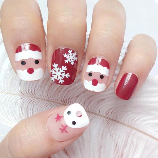 24pcs lovely deer snow artificial short false nails with design christmas fake nails for children diy full cover manicure tool, Red;gold
24pcs lovely deer snow artificial short false nails with design christmas fake nails for children diy full cover manicure tool, Red;gold
