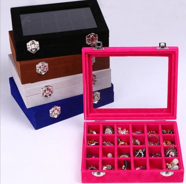 earrings storage case 24 section boxes velvet glass jewelry ring display organizer box tray holder
earrings storage case 24 section boxes velvet glass jewelry ring display organizer box tray holder