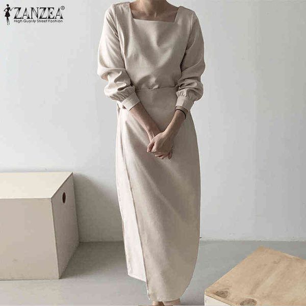 2021 stylish women solid sundress zanzea vintage long sleeve square neck midi dress autumn ol office kaftan female lace up robe y220214, Black;gray
2021 stylish women solid sundress zanzea vintage long sleeve square neck midi dress autumn ol office kaftan female lace up robe y220214, Black;gray
