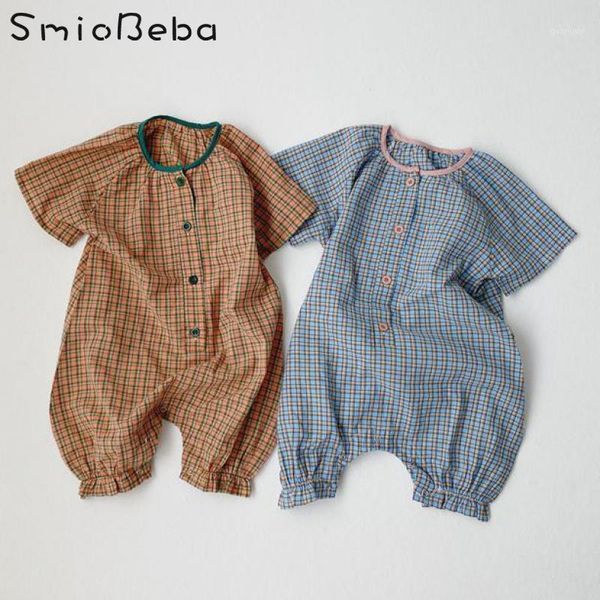 ins summer korean boys and girls baby plaid thin bodysuits w/ button one-piece hardcover baby england plaid long creeper rompers1, Blue
ins summer korean boys and girls baby plaid thin bodysuits w/ button one-piece hardcover baby england plaid long creeper rompers1, Blue