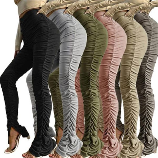 fashion trend solid color high waist pleated skinny trousers spring female straight split casual slim sweatpant womens pile of pants, Black;white
fashion trend solid color high waist pleated skinny trousers spring female straight split casual slim sweatpant womens pile of pants, Black;white
