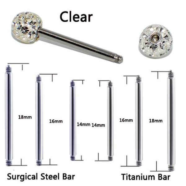 1pc steel/titanium tongue ring piercing epoxy crystal ferido ball straight barbell ring tongue barbell ring piercing jewelry14g q jlldla, Silver
1pc steel/titanium tongue ring piercing epoxy crystal ferido ball straight barbell ring tongue barbell ring piercing jewelry14g q jlldla, Silver
