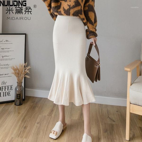 nijiuidng 2020 autumn new nylon knitting skirts ladies vintage elastic high waist ruffles solid mermaid mid calf skirts female1, Black
nijiuidng 2020 autumn new nylon knitting skirts ladies vintage elastic high waist ruffles solid mermaid mid calf skirts female1, Black