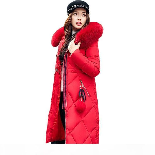 2018 big fur winter coat thickened parka women stitching slim long winter coat down cotton ladies down parka down jacket women, Black
2018 big fur winter coat thickened parka women stitching slim long winter coat down cotton ladies down parka down jacket women, Black