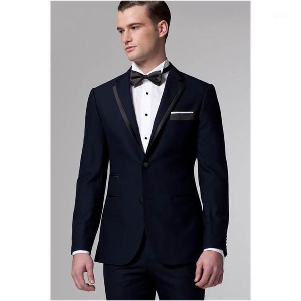 new navy blue wedding suits for men notched lapel grooms tuxedos two piece mens suits slim fit groomsmen suit jacket+pant1, White;black 
new navy blue wedding suits for men notched lapel grooms tuxedos two piece mens suits slim fit groomsmen suit jacket+pant1, White;black
