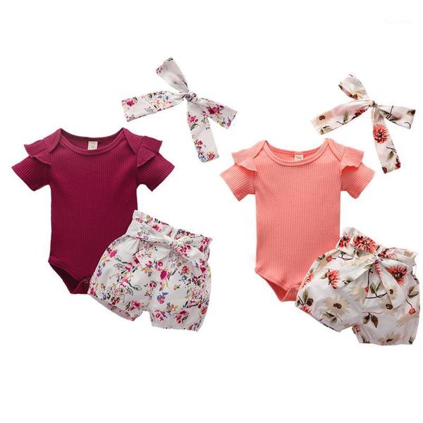 clothing sets summer born toddler baby girl ruffle short sleeve romper knit flower shorts headband outfits kids girls suit 0-24m1, White
clothing sets summer born toddler baby girl ruffle short sleeve romper knit flower shorts headband outfits kids girls suit 0-24m1, White