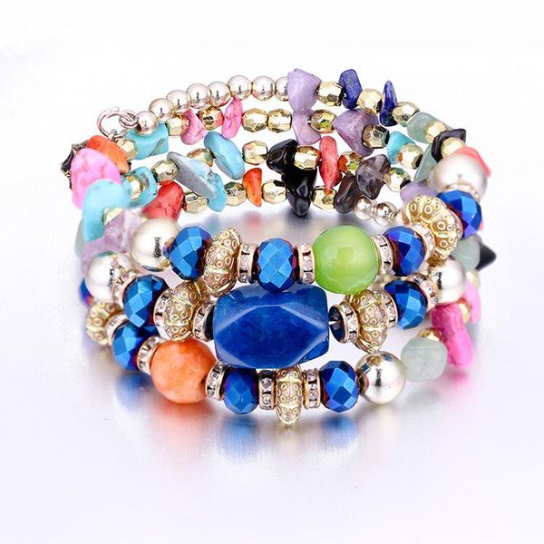 charm bracelets 3pcs/set fashion bohemia & bangles for women colorful stone beaded elastic bracelet sets femme jewelry accessory gifts, Golden;silver
charm bracelets 3pcs/set fashion bohemia & bangles for women colorful stone beaded elastic bracelet sets femme jewelry accessory gifts, Golden;silver