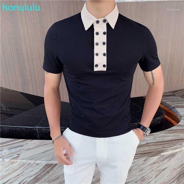 2020 new shirt men's short sleeve fashion trend slim fit splicing collar summer half sleeve, White;black
2020 new shirt men's short sleeve fashion trend slim fit splicing collar summer half sleeve, White;black