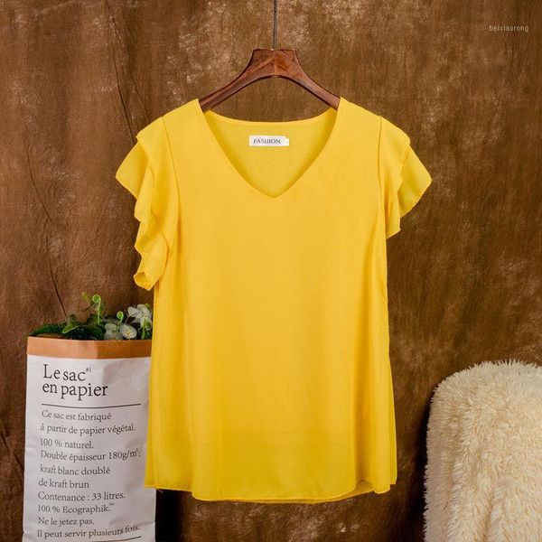 fashion brand short sleeve women's blouse summer new chiffon shirt sheer v-neck casual blouse plus size 5xl loose female 1, White
fashion brand short sleeve women's blouse summer new chiffon shirt sheer v-neck casual blouse plus size 5xl loose female 1, White