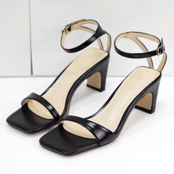 sandals women's pumps platform shoes square-toe block heels sandalias classic ladies, Black
sandals women's pumps platform shoes square-toe block heels sandalias classic ladies, Black