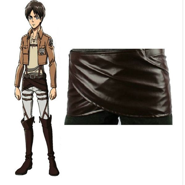 theme costume attack on titan cosplay costume japanese anime shingeki no kyojin chocolate leather skirt apron linking tape adjustable waist, Black;red
theme costume attack on titan cosplay costume japanese anime shingeki no kyojin chocolate leather skirt apron linking tape adjustable waist, Black;red