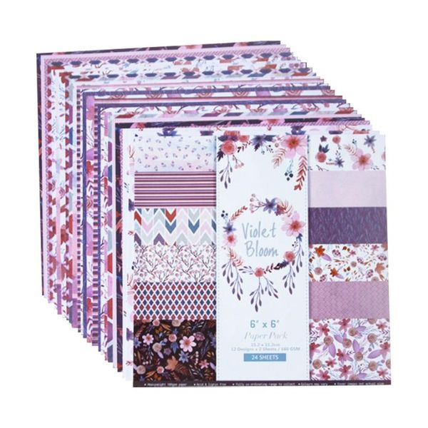 6 inches scrapbook paper pad 24 sheets violet bloom diy origami art craft p background paper
6 inches scrapbook paper pad 24 sheets violet bloom diy origami art craft p background paper