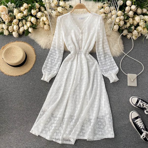 2021 new elegant singiny solid feminine puff sleeves elastic button ruched chic autumn line streetwear dress u4ul, Black;gray
2021 new elegant singiny solid feminine puff sleeves elastic button ruched chic autumn line streetwear dress u4ul, Black;gray