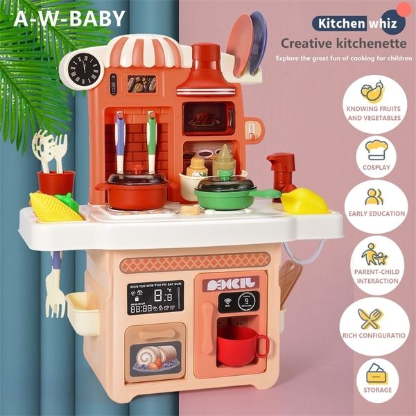 27pcs kids pretend play cooking table set spray water dinnerware simulation kitchen toys with sounds & lights for girls and boys lj201009
27pcs kids pretend play cooking table set spray water dinnerware simulation kitchen toys with sounds & lights for girls and boys lj201009