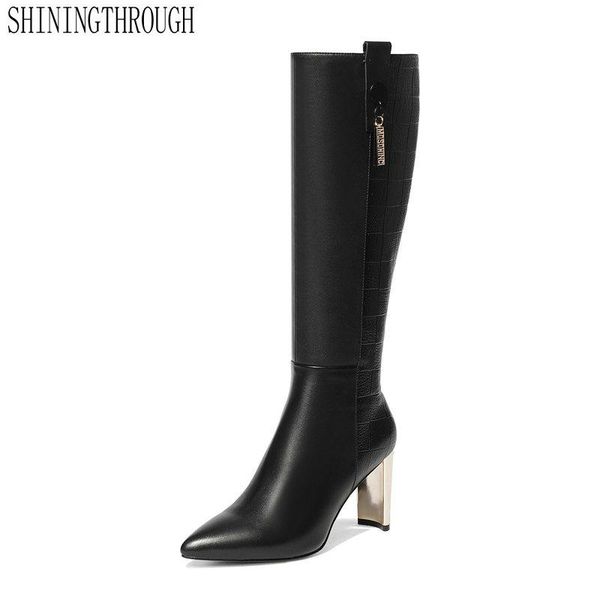genuine leather new winter knee high boots fashion metal buckle retro low heel comfortable casual long boots size 34-43, Black
genuine leather new winter knee high boots fashion metal buckle retro low heel comfortable casual long boots size 34-43, Black