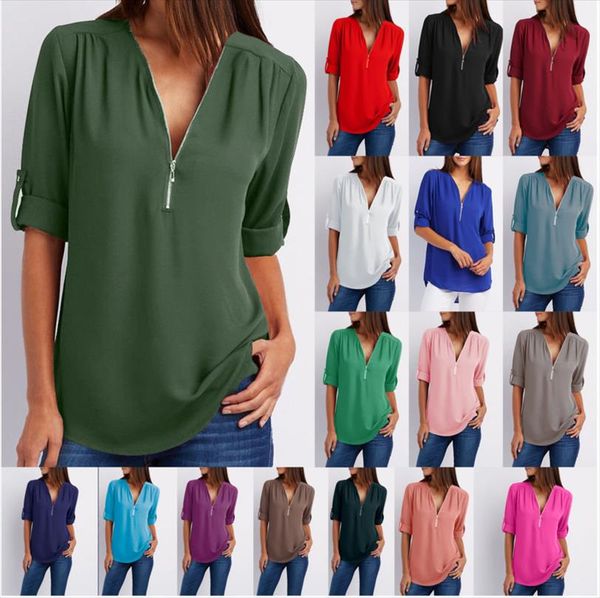 blouse women shirts summer autumn casual v neck chiffon camisa feminina long sleeve black white ladies blouses shirt
blouse women shirts summer autumn casual v neck chiffon camisa feminina long sleeve black white ladies blouses shirt
