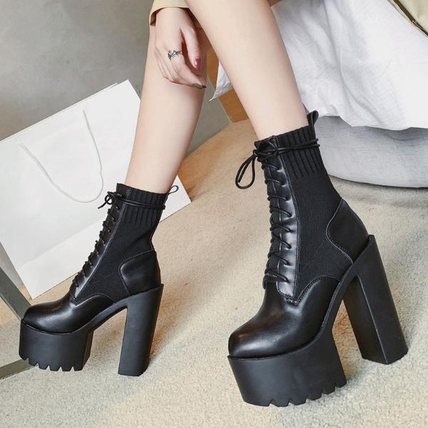 boots arrivals brand quality high heels platform chic winter shoes women shoelaces cool knitting sock ankle boot female1, Black
boots arrivals brand quality high heels platform chic winter shoes women shoelaces cool knitting sock ankle boot female1, Black