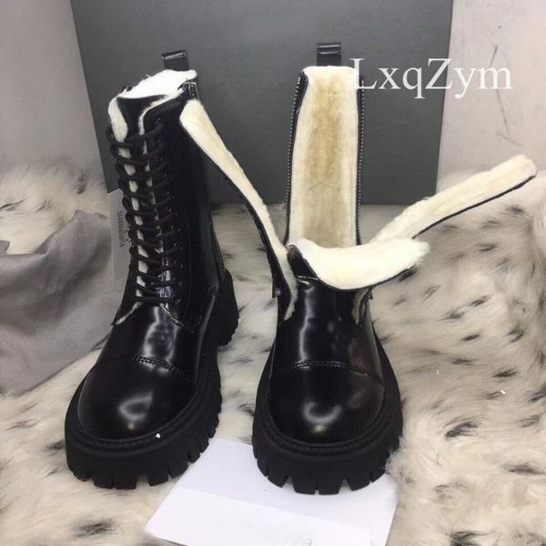 winter women's large size boots tall tube sheep fur snow knight men women real leather stiefel, Black
winter women's large size boots tall tube sheep fur snow knight men women real leather stiefel, Black
