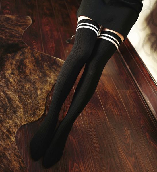 1 pair cotton fashion warm thigh high over the knee socks long students stripe stockings for girls ladies women, Black;white
1 pair cotton fashion warm thigh high over the knee socks long students stripe stockings for girls ladies women, Black;white