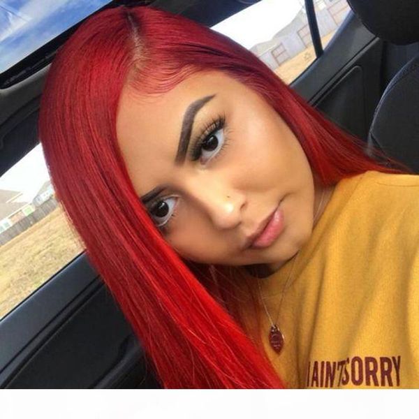 red human lace front wig 13x4 frontal glueless virgin brazilian straight red full lace front human hair wigs with bleached knots, Black;brown
red human lace front wig 13x4 frontal glueless virgin brazilian straight red full lace front human hair wigs with bleached knots, Black;brown