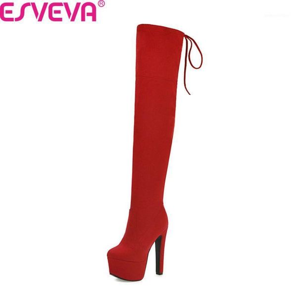 boots esveva 2021 shoes women knee-high square high heel flock leather elegant solid platform motorcycle size 34-431, Black
boots esveva 2021 shoes women knee-high square high heel flock leather elegant solid platform motorcycle size 34-431, Black