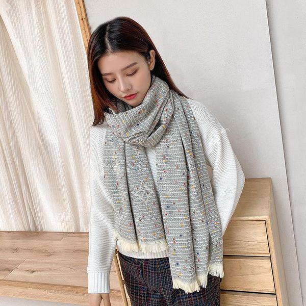 scarves ouoi women's fashion striped bib thickened warmth long imitation cashmere student short beard scarf autumn and winter, Blue;gray
scarves ouoi women's fashion striped bib thickened warmth long imitation cashmere student short beard scarf autumn and winter, Blue;gray