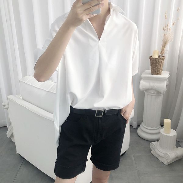 men's short sleeve with network red is very fairy. korean version is h shirt shirt some and lazy. seven point sleeve spring and autumn, Blue
men's short sleeve with network red is very fairy. korean version is h shirt shirt some and lazy. seven point sleeve spring and autumn, Blue