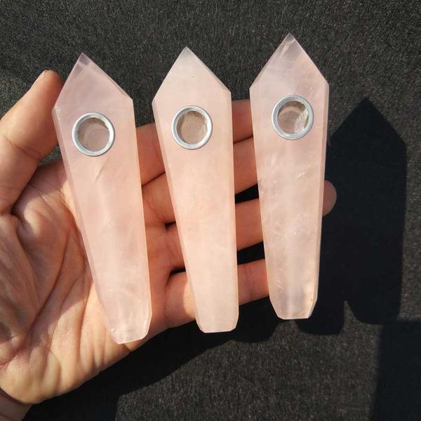 1 natural pink rose quartz crystal smoking pipes cigarette pipe 1 qylskt, Black
1 natural pink rose quartz crystal smoking pipes cigarette pipe 1 qylskt, Black