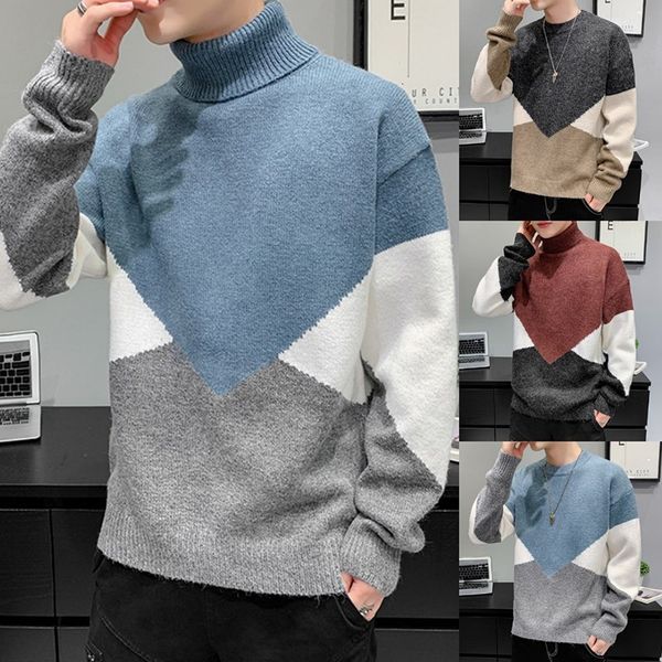 2021 new turtleneck slim fit knitted sweater geometric pattern pullover sweaters men autumn fashion clothing man pnob, White;black
2021 new turtleneck slim fit knitted sweater geometric pattern pullover sweaters men autumn fashion clothing man pnob, White;black