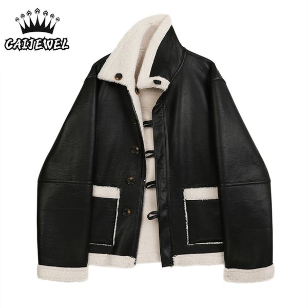 cashmere women's coat, korean fashion, long sleeves, loose design, sheepskin, thick jacket, Black
cashmere women's coat, korean fashion, long sleeves, loose design, sheepskin, thick jacket, Black