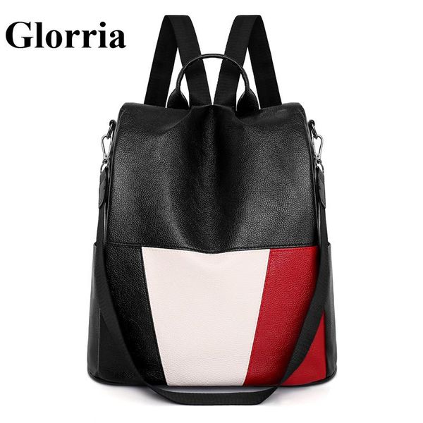 backpack style glorria casual patchwork leahter women school bag anti theft bagpack mochilas mujer 2021
backpack style glorria casual patchwork leahter women school bag anti theft bagpack mochilas mujer 2021