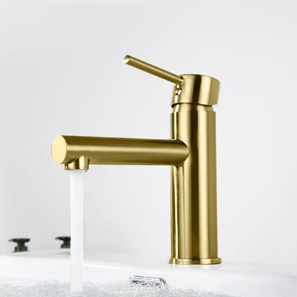 bathroom sink faucets brushed gold brass faucet cold water basin mixer copper tap,good quality fashion
bathroom sink faucets brushed gold brass faucet cold water basin mixer copper tap,good quality fashion