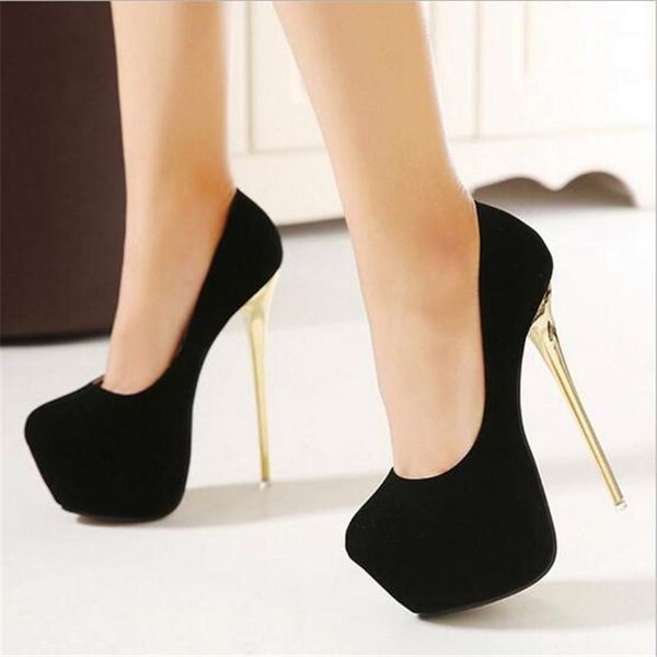 16cm ultra high heels women pumps nightclub shoes new arrival big size 34-45 ladies round toe platform party high heels1, Black
16cm ultra high heels women pumps nightclub shoes new arrival big size 34-45 ladies round toe platform party high heels1, Black