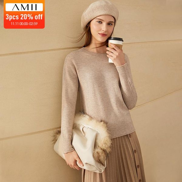 amii minimalism fashion 100%woolsweaters for women causal solid oneck loose women's sweater female pullover 12070629, White;black
amii minimalism fashion 100%woolsweaters for women causal solid oneck loose women's sweater female pullover 12070629, White;black