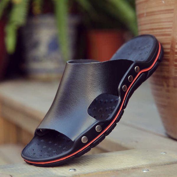 elling genuine cow leather slippers couple outdoor non-slip men women home fashion casual single shoes pvc soft soles spring summer designer, Black
elling genuine cow leather slippers couple outdoor non-slip men women home fashion casual single shoes pvc soft soles spring summer designer, Black
