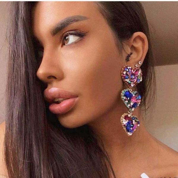 lovely shiny rhinestone heart charms dangle earrings for women jewelry fashion show ladys' dress statement earrings accessories, Silver
lovely shiny rhinestone heart charms dangle earrings for women jewelry fashion show ladys' dress statement earrings accessories, Silver