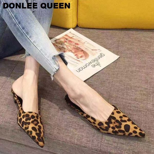 fashion leopard pointed toe mules shoes women outdoor slippers slip on low heel casual slides slipper sandal mujer 2020 footwear x1020, Black
fashion leopard pointed toe mules shoes women outdoor slippers slip on low heel casual slides slipper sandal mujer 2020 footwear x1020, Black