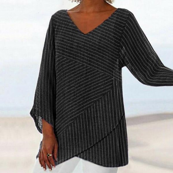 long sleeve shirts women autumn casual loose v neck striped irregular blouse solid color tunic shirts mujer, White
long sleeve shirts women autumn casual loose v neck striped irregular blouse solid color tunic shirts mujer, White