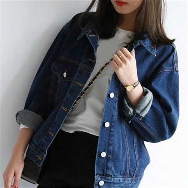 jean coat women retro casual loose denim jacket long sleeve buttons coat solid color autumn spring ladies cool leisure girl, Black;brown
jean coat women retro casual loose denim jacket long sleeve buttons coat solid color autumn spring ladies cool leisure girl, Black;brown